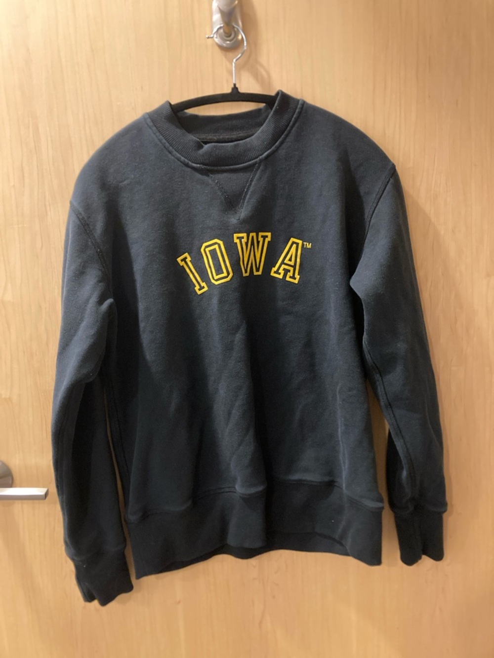Hillflint Iowa Crewneck Sweatshirt - Black with Yellow Lettering